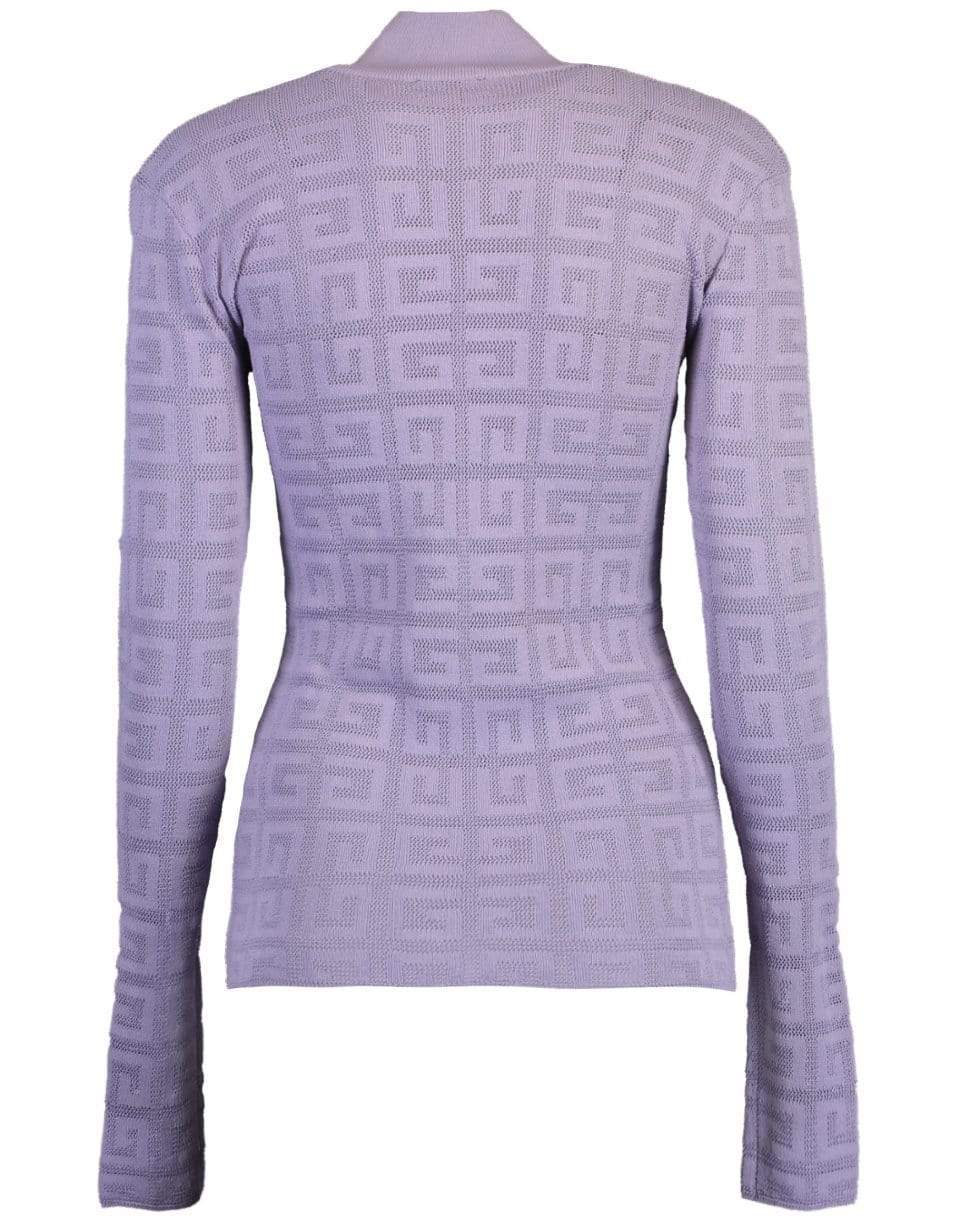 GIVENCHY-Lace Monogram Stretch Sweater - Lilac-