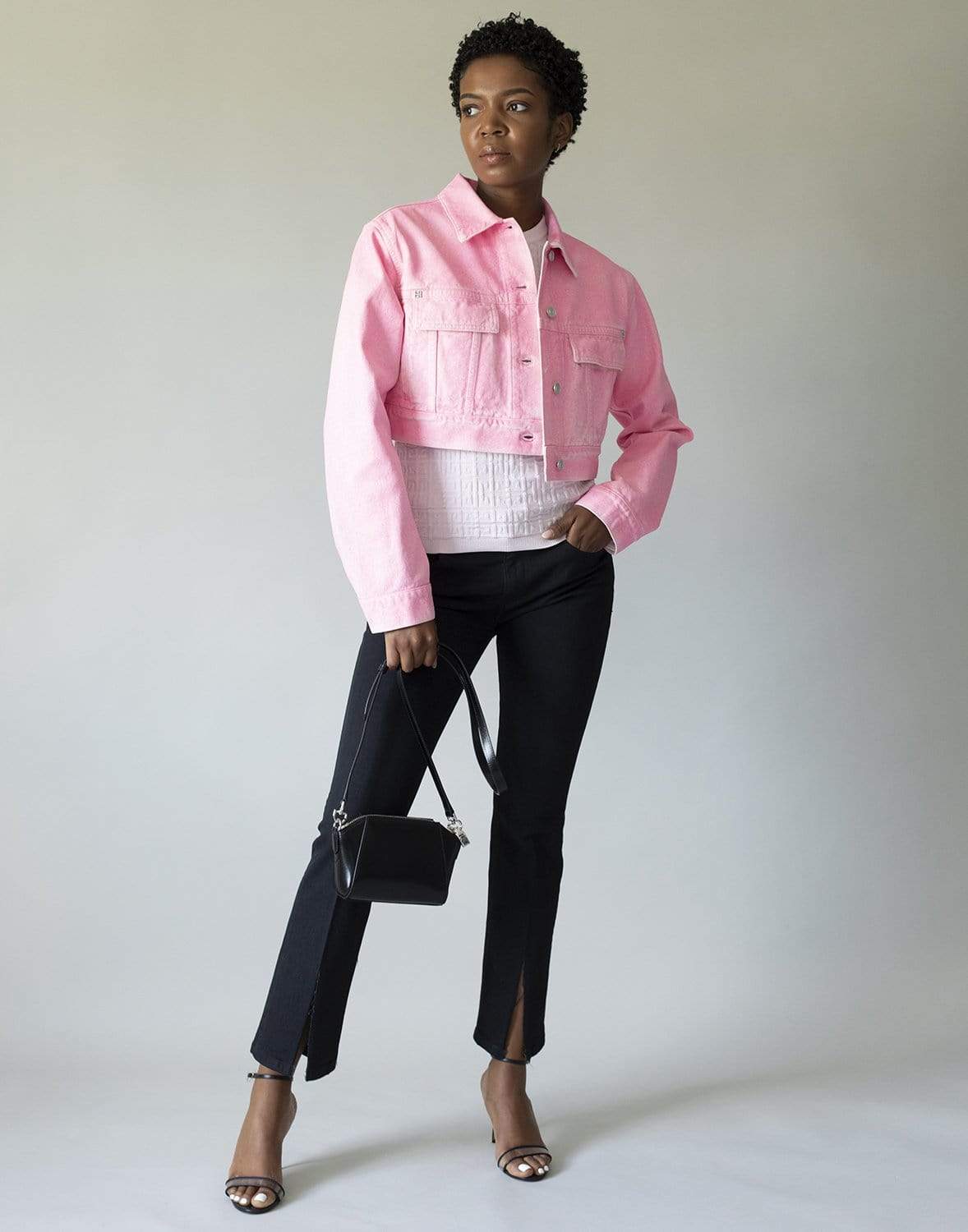 GIVENCHY-4G Light Pink Monogram Allover Sweater-