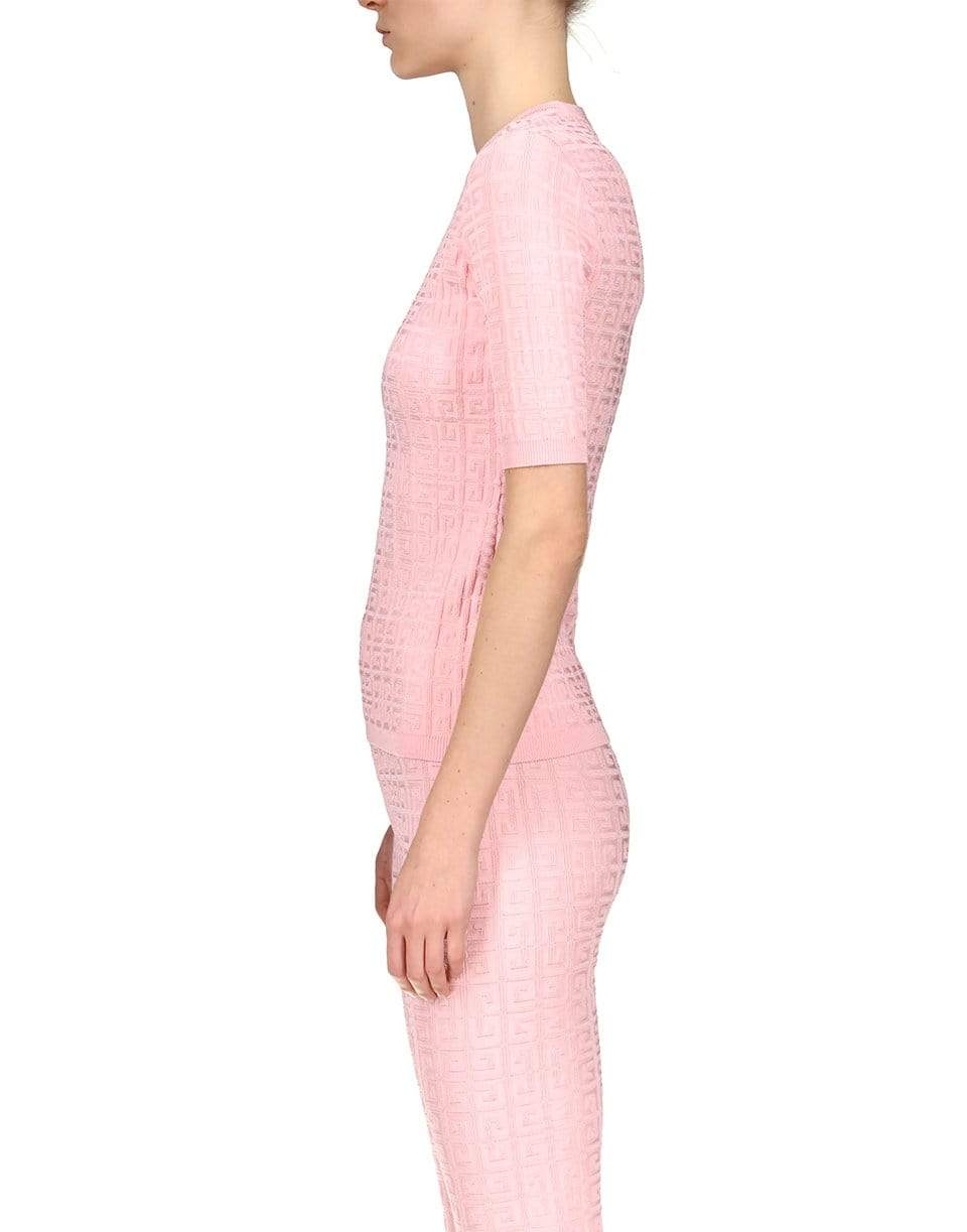 GIVENCHY-4G Light Pink Monogram Allover Sweater-