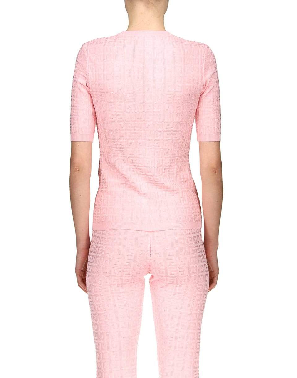 GIVENCHY-4G Light Pink Monogram Allover Sweater-