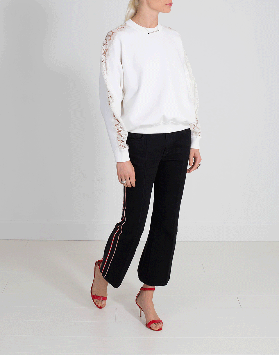 GIVENCHY-Lace Insert Sweater-