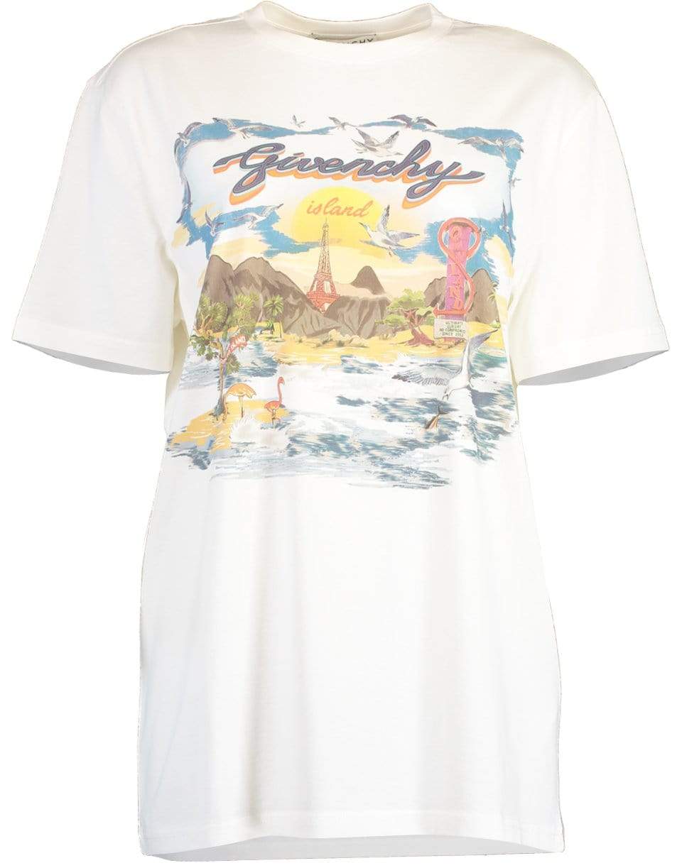 GIVENCHY-Givenchy Island Print T-Shirt-