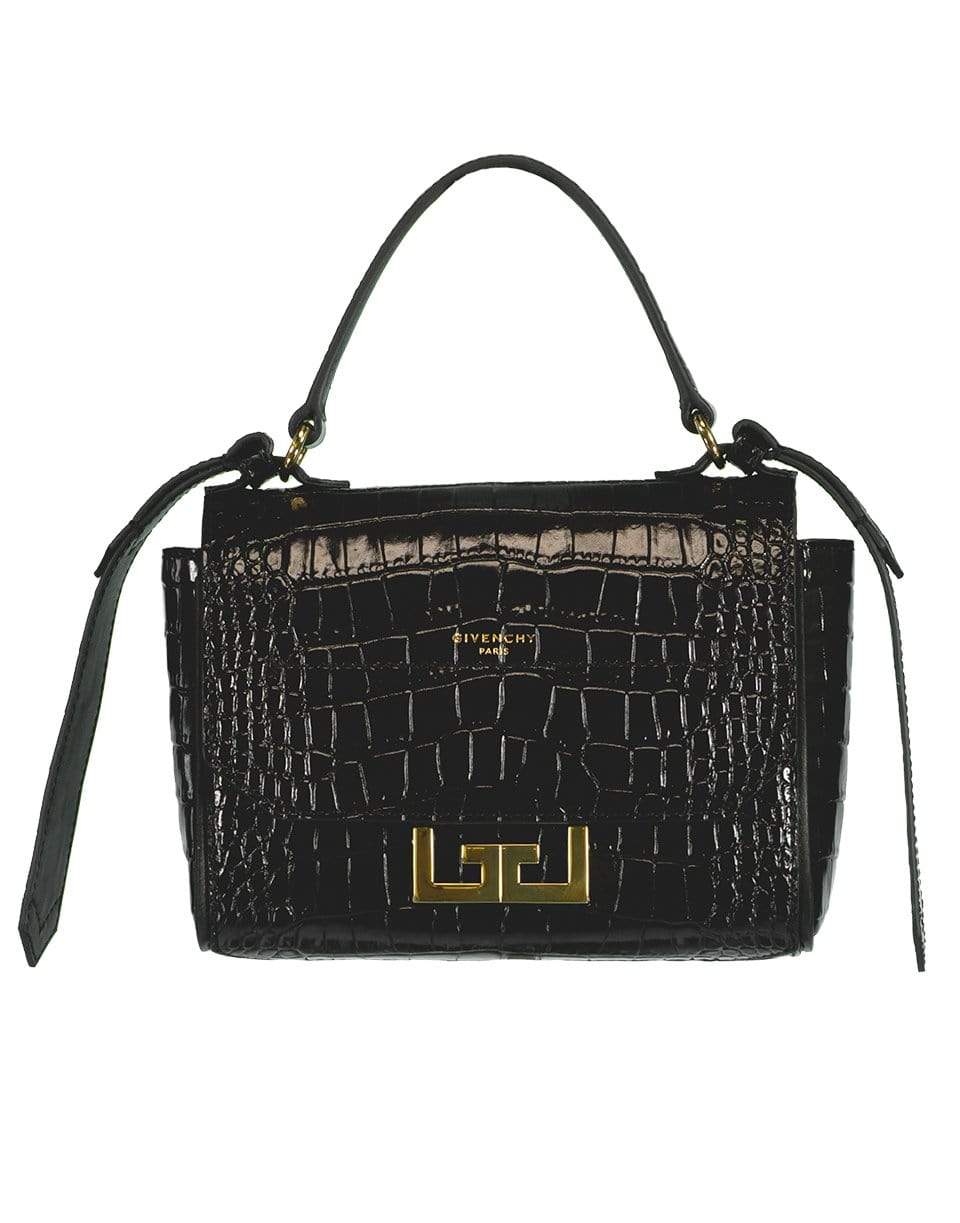 GIVENCHY-Eden Mini Embossed Crocodile Bag-BLACK