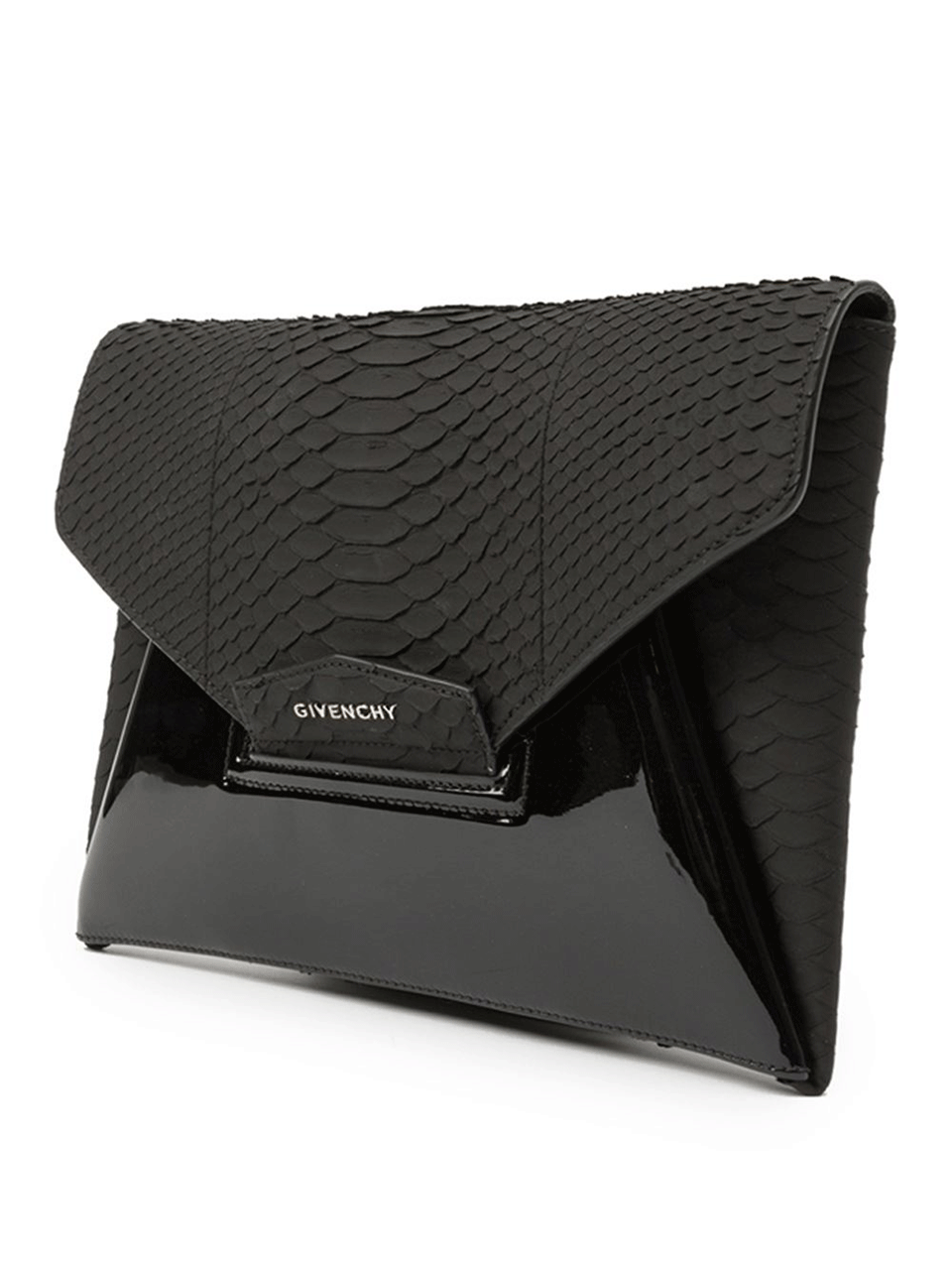 GIVENCHY-Python Antigona Evening Envelope-BLACK