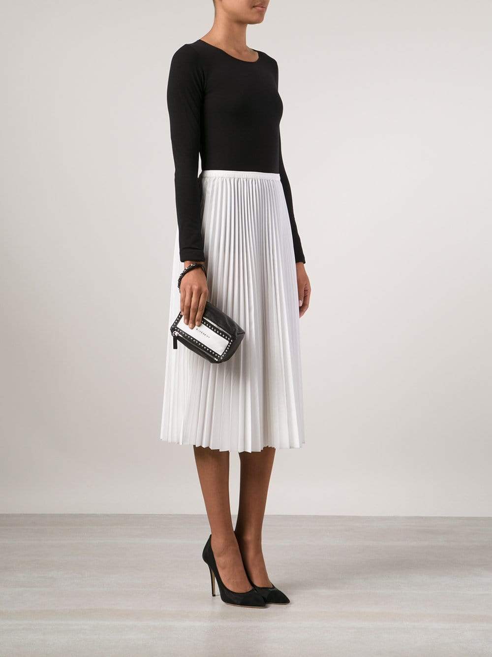 GIVENCHY-Pandora Wristlet-BLK/WHT