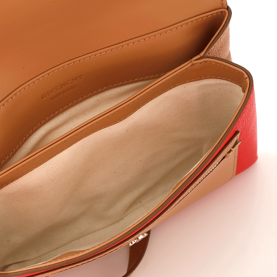 GIVENCHY-Duetto Bi-Color Crossbody Bag-BGE/RED
