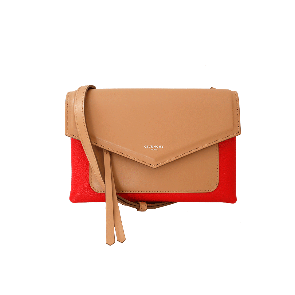 GIVENCHY-Duetto Bi-Color Crossbody Bag-BGE/RED