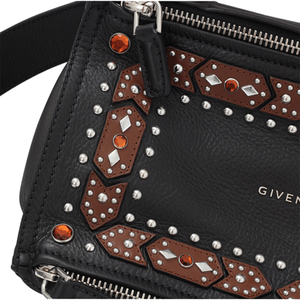 GIVENCHY-Pandora Small Stud Bag-BLK/BRWN