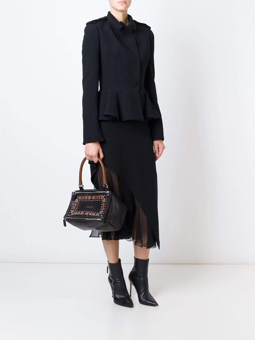 GIVENCHY-Pandora Small Stud Bag-BLK/BRWN