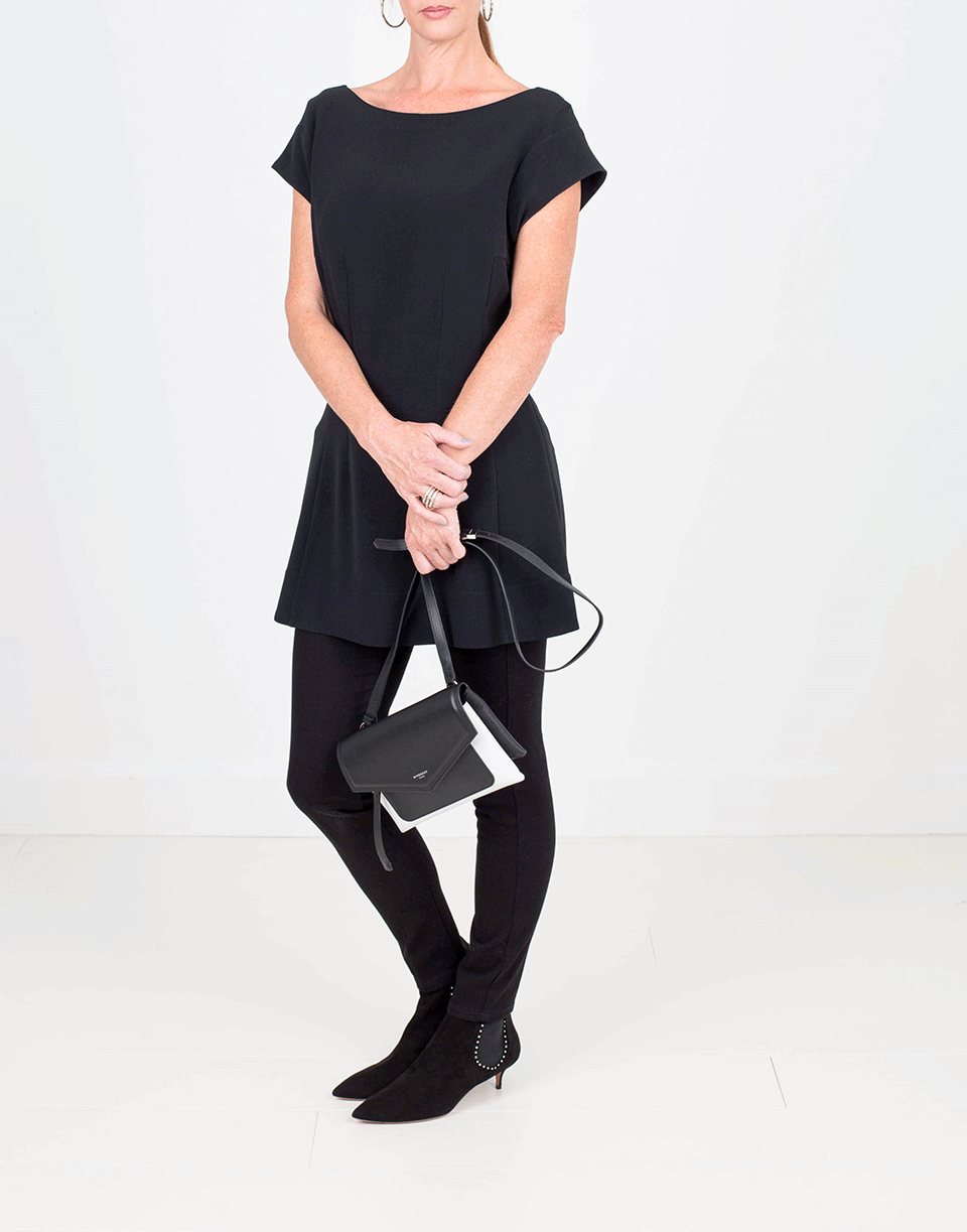 GIVENCHY-Duetto Bi-Color Crossbody Bag-BLK/WHT