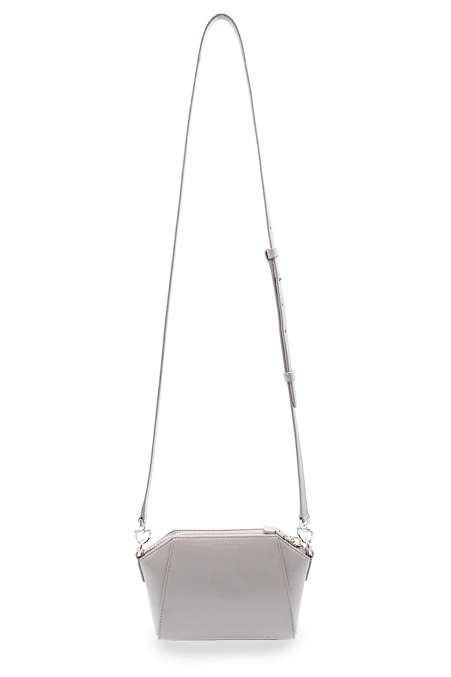 GIVENCHY-Medium Grey Nano Antigona Bag In Box Leather-GREY