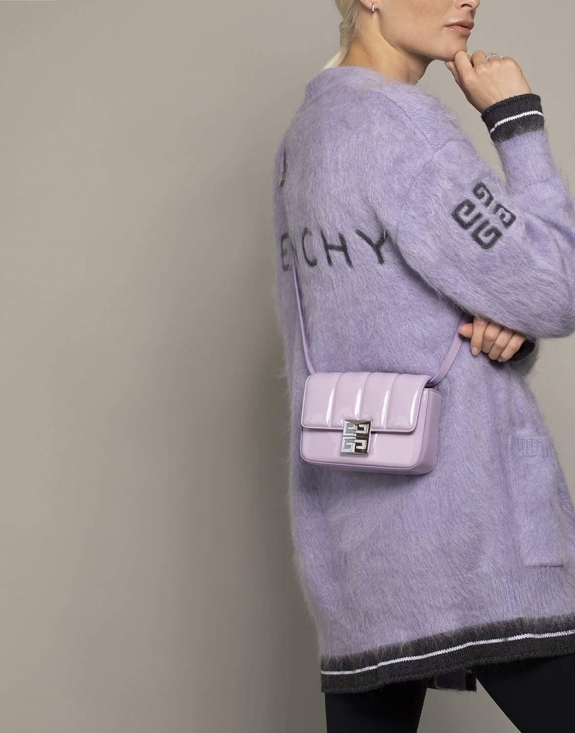 GIVENCHY-4G Small Crossbody Bag-LILAC