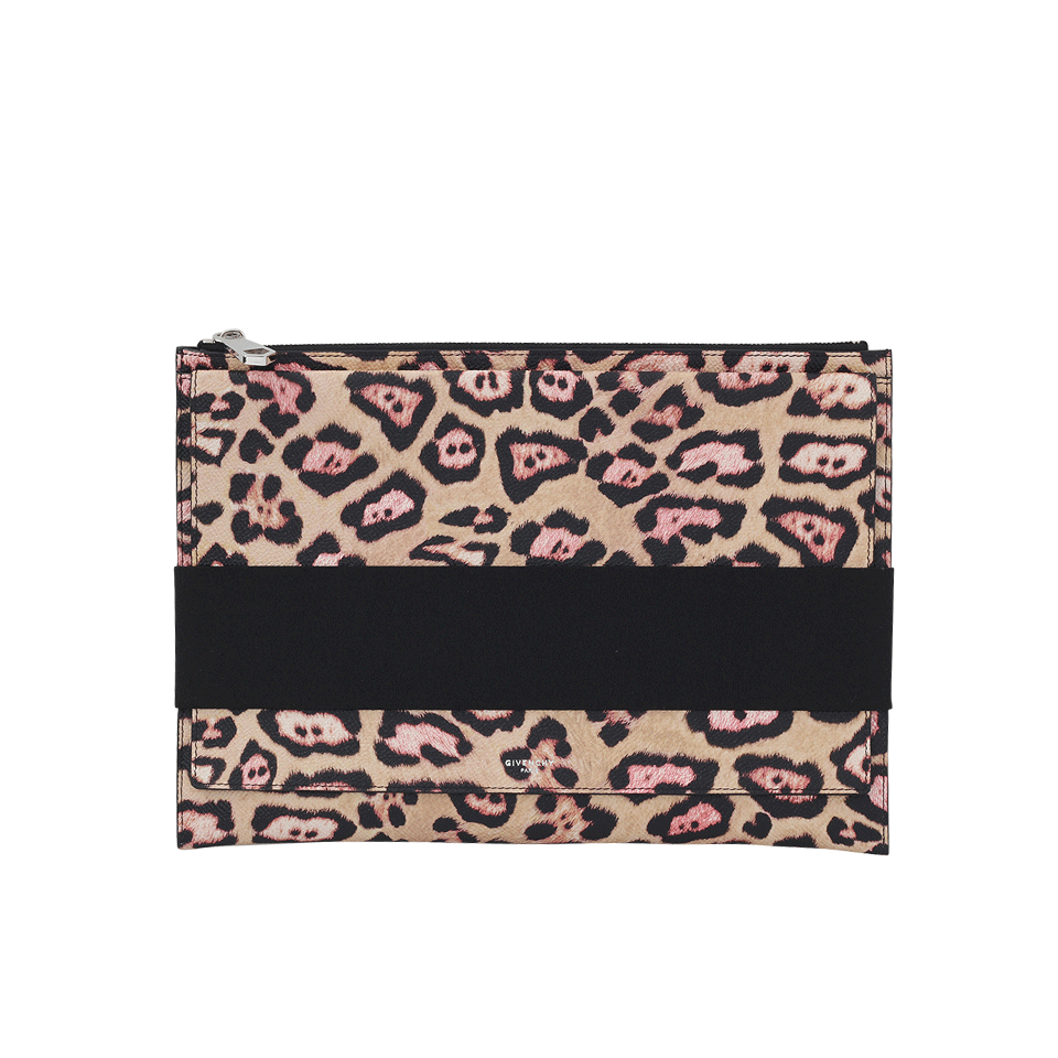 GIVENCHY-Leopard Pouch Clutch-MULTI