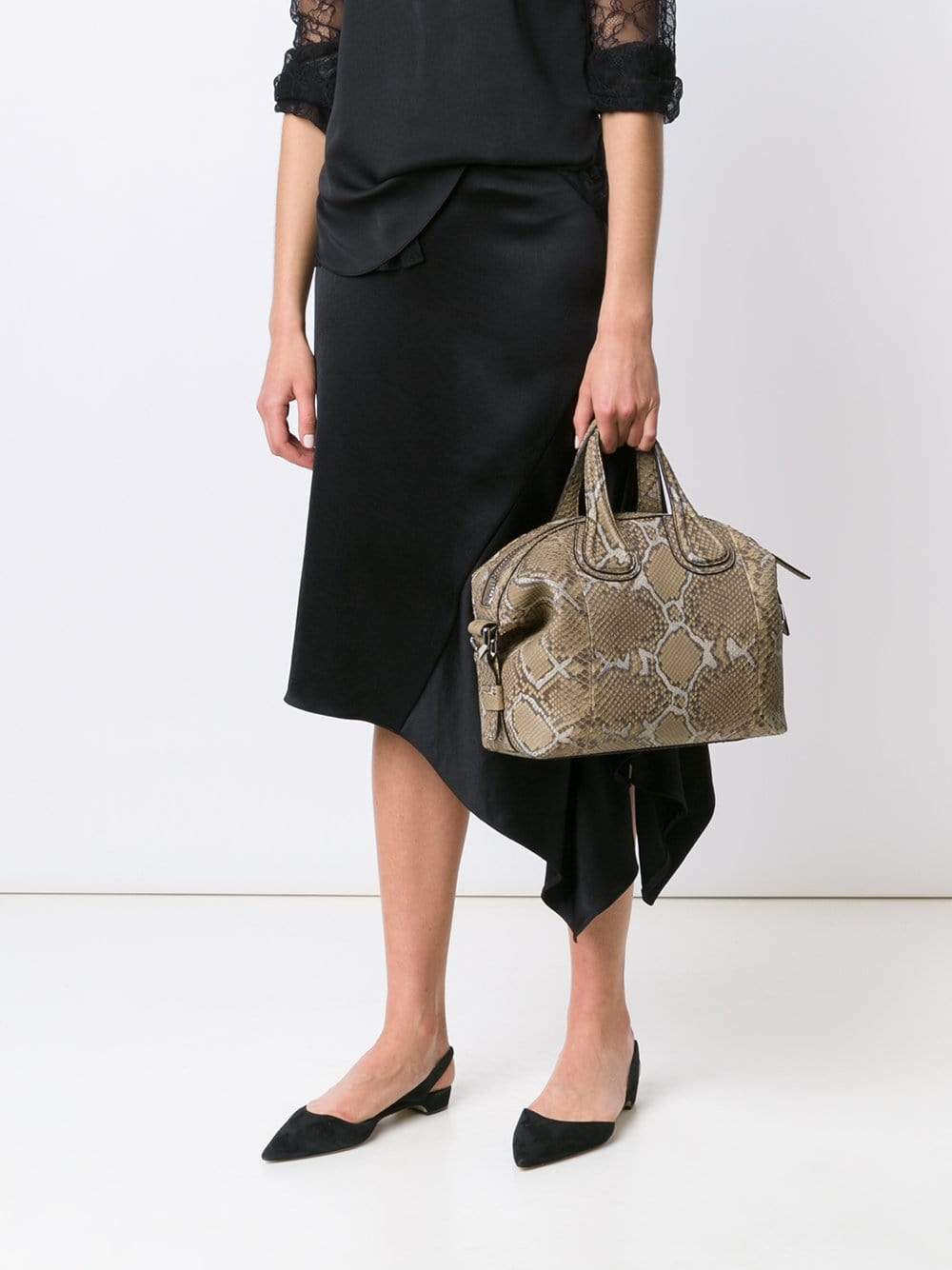 GIVENCHY-Python Small Nightingale Bag-OLIVEGRN