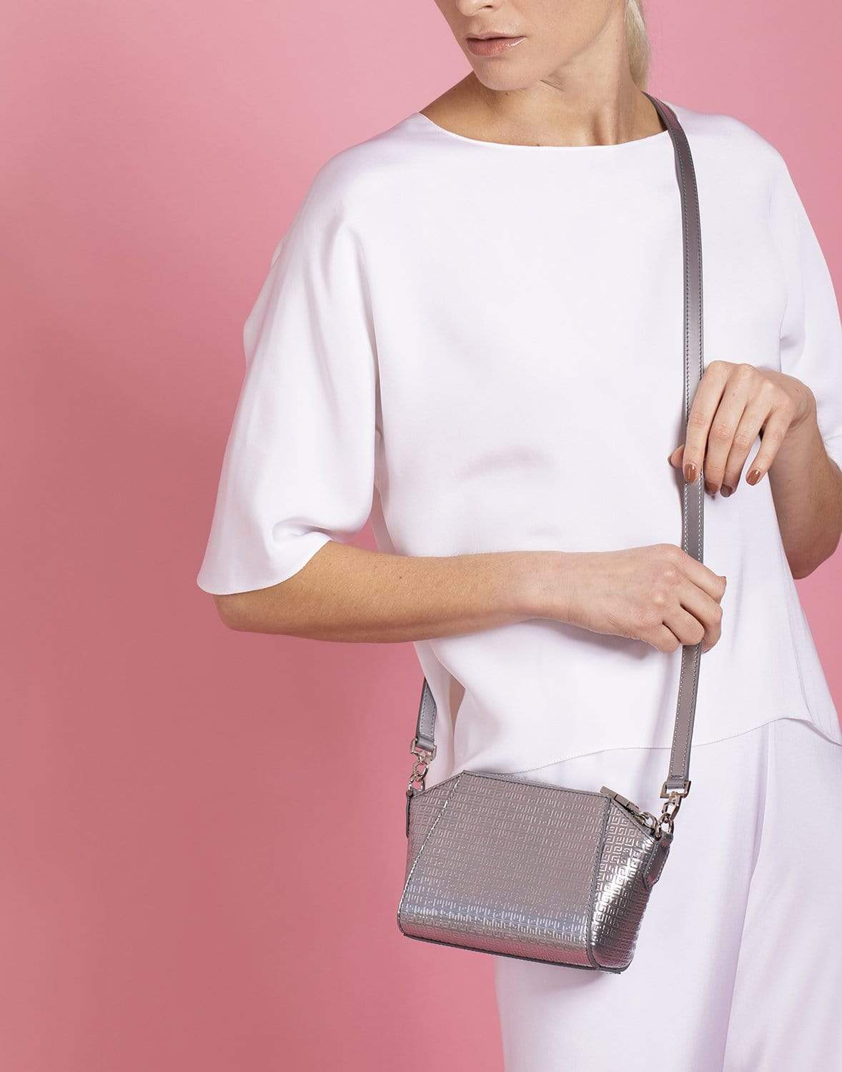 GIVENCHY-Antigona Nano Bag-SILVERY