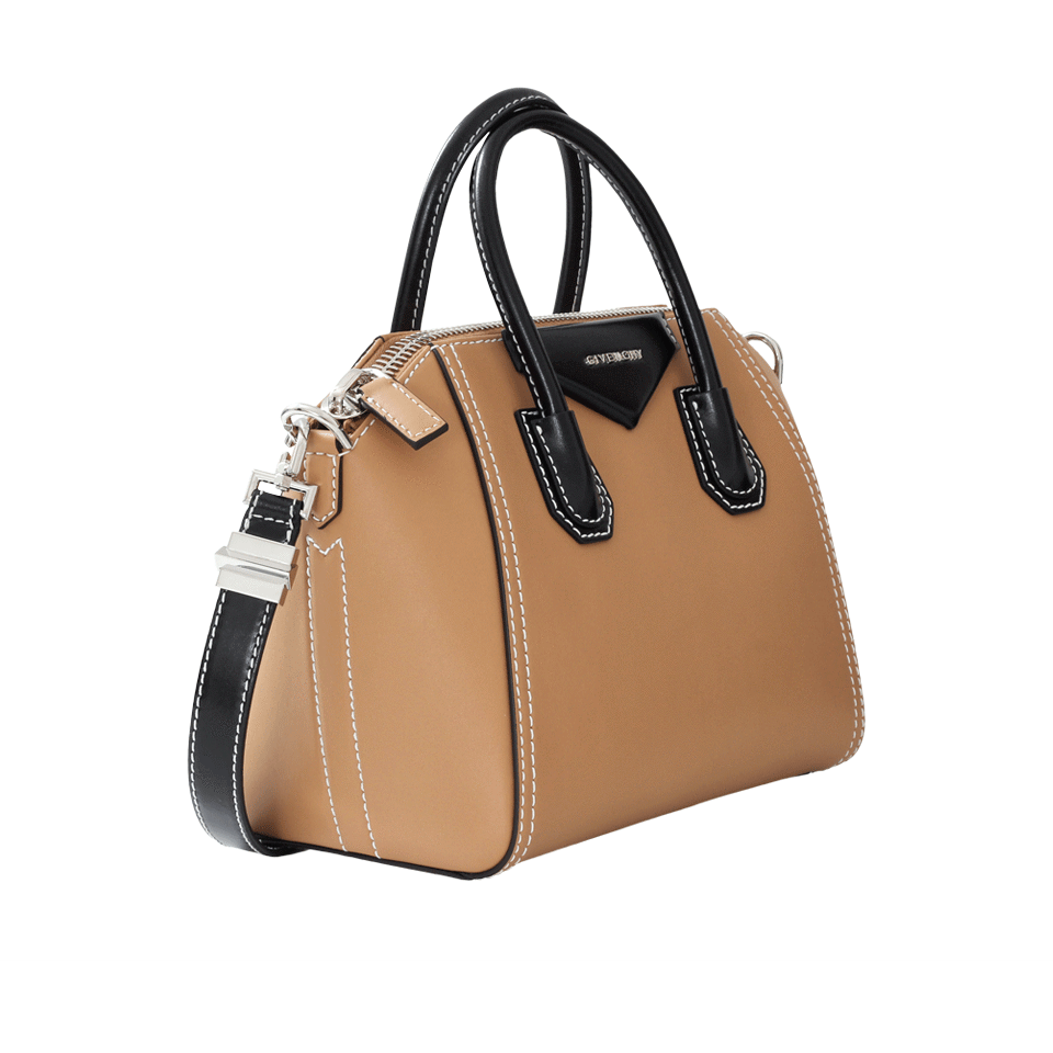 GIVENCHY-Antigona Bi-Color Shopper Bag-TAN/BLK