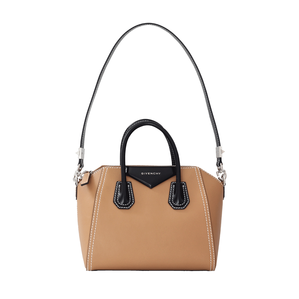 GIVENCHY-Antigona Bi-Color Shopper Bag-TAN/BLK