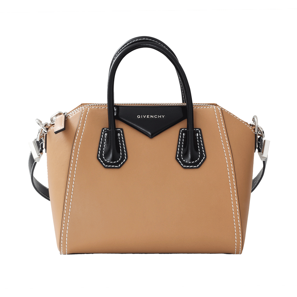 GIVENCHY-Antigona Bi-Color Shopper Bag-TAN/BLK