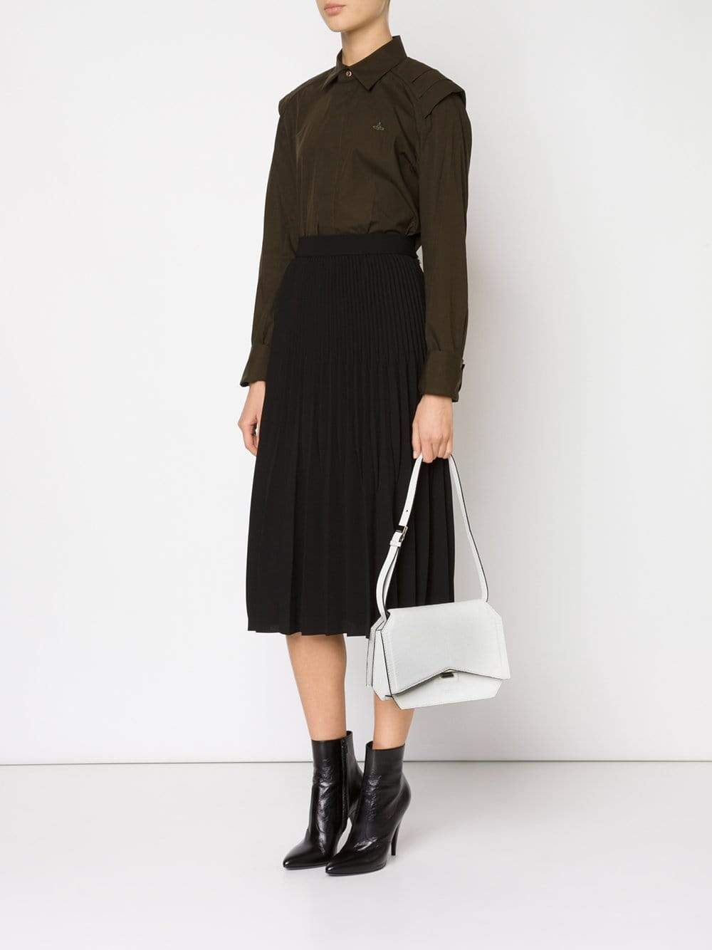GIVENCHY-Bow Cut Lizard Bag-WHITE