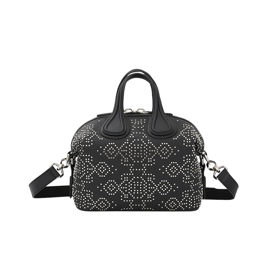 GIVENCHY-Nightingale Small Studded Leather Bag-BLACK
