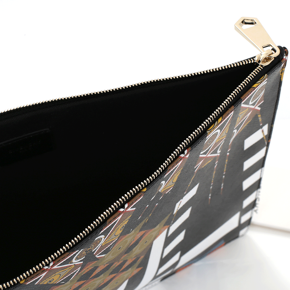 GIVENCHY-Iconic Print Pouch-BLK/WHT