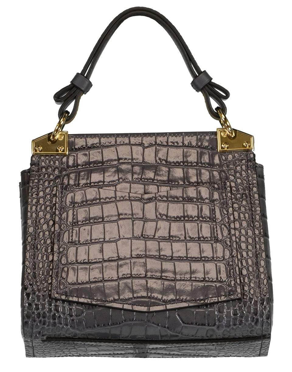 GIVENCHY-Grey Croco Mini Mystic Bag-GREY
