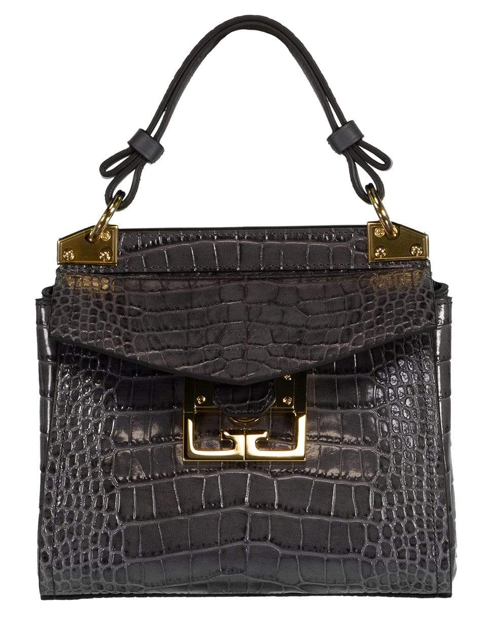 GIVENCHY-Grey Croco Mini Mystic Bag-GREY
