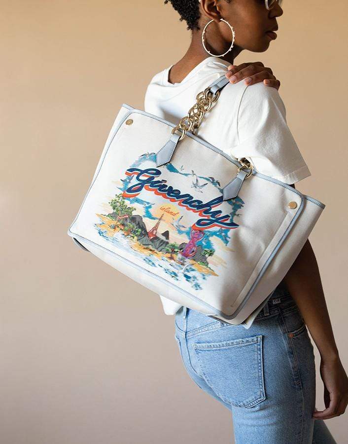 GIVENCHY-Medium Bond Island Print Shopper Bag-PRINT