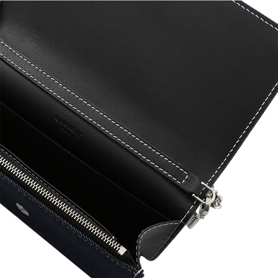 GIVENCHY-Denim Wallet-BLUE/BLK