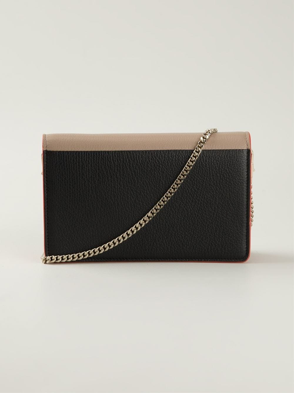 GIVENCHY-Tri-Color Chain Wallet-BRN/ORNG