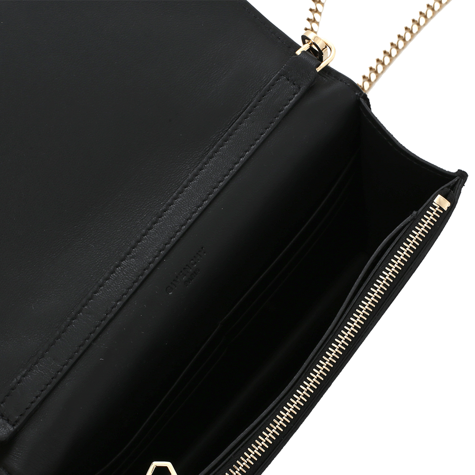 GIVENCHY-Patchwork Pandora Chain Wallet-PRPL/BLK