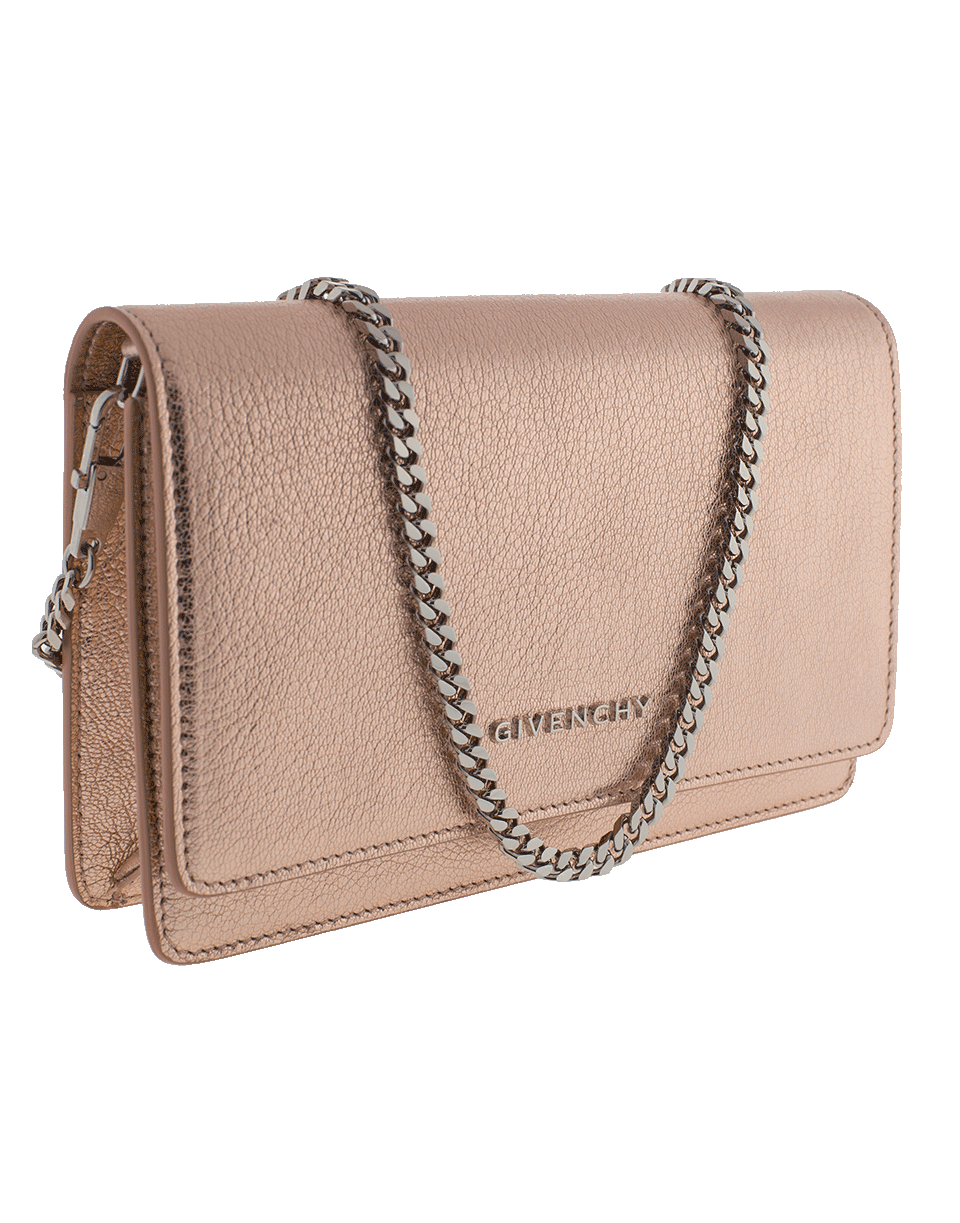 GIVENCHY-Pandora Wallet With Metallic Chain-ROSE GOLD