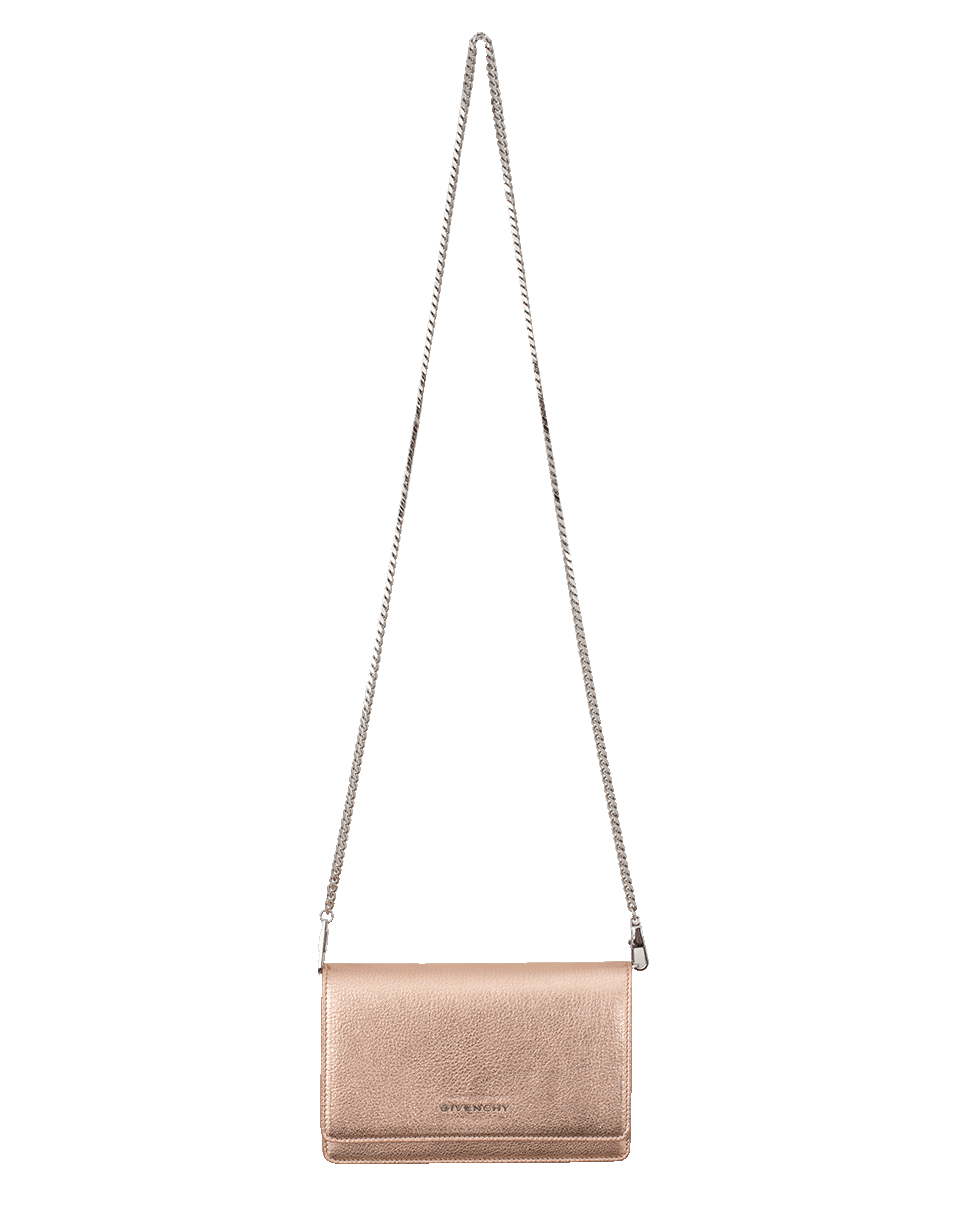 GIVENCHY-Pandora Wallet With Metallic Chain-ROSE GOLD