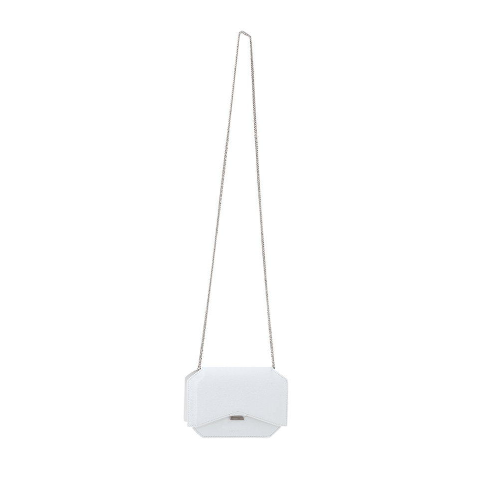 GIVENCHY-Bow-Cut Chain Wallet-WHITE