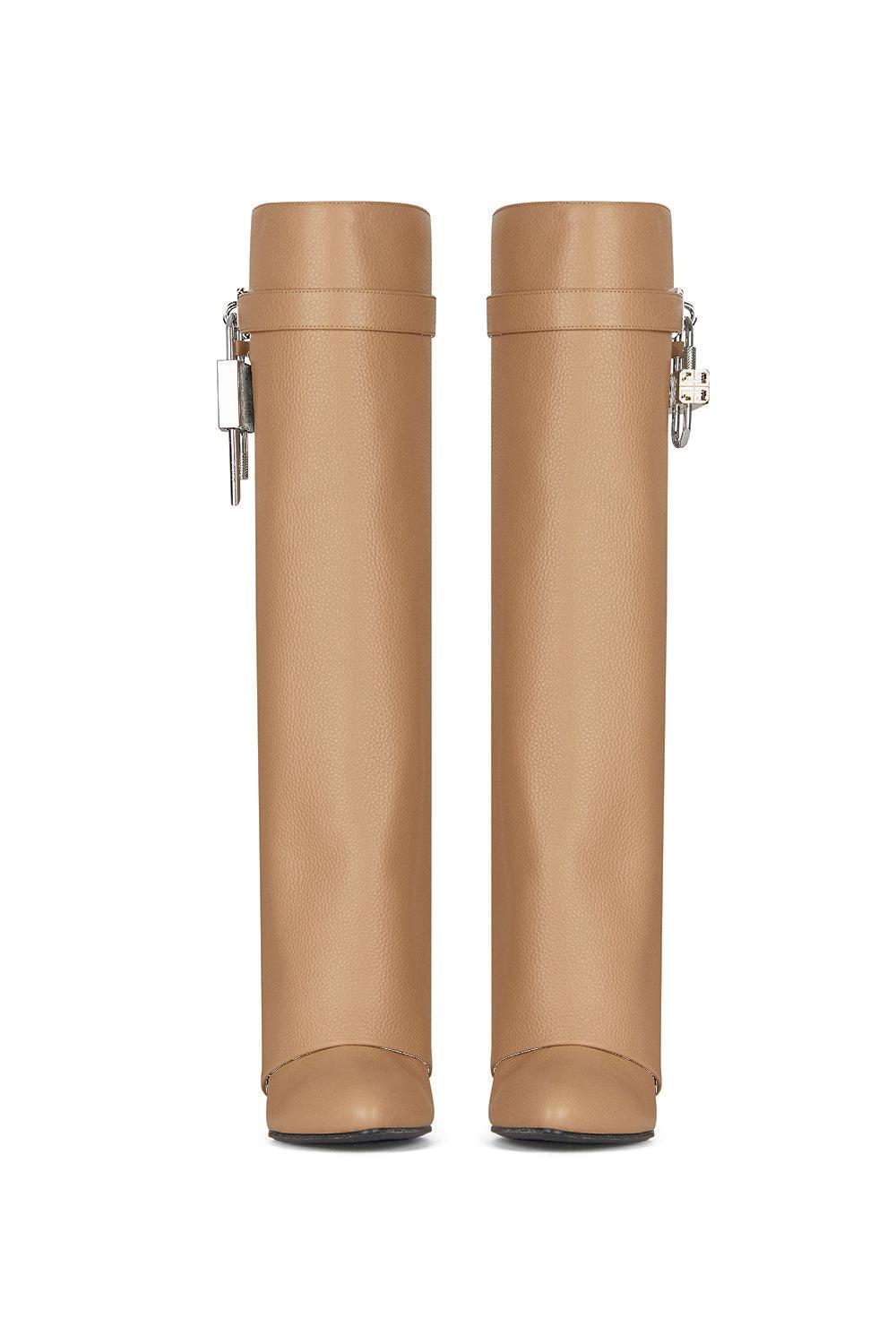 Shark Lock Boots - Beige-BEIGE-37.5-SHOEBOOT-GIVENCHY