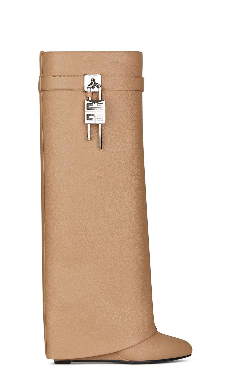 Shark Lock Boots - Beige-BEIGE-37.5-SHOEBOOT-GIVENCHY