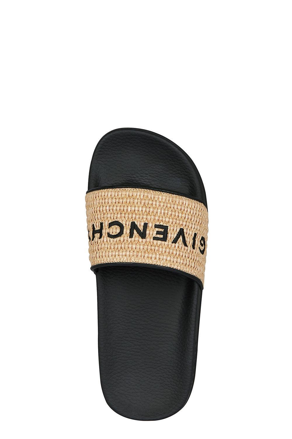Flat Slides - Raffia-BLK/NAT-36-SHOEFLAT SHOE-GIVENCHY