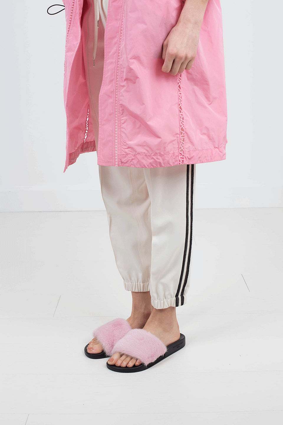 GIVENCHY-Mink And Rubber Slide-