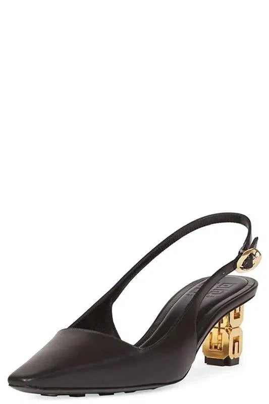 GIVENCHY-Black G Cube Slingback Pump-
