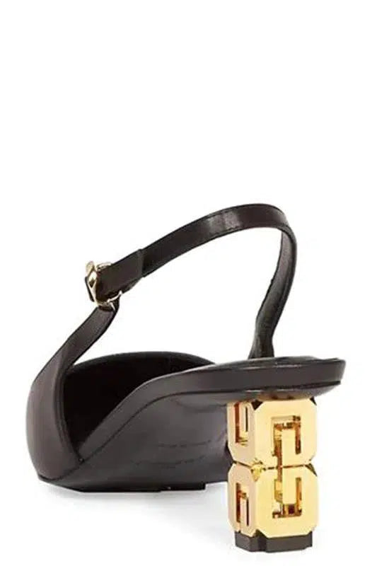 GIVENCHY-Black G Cube Slingback Pump-