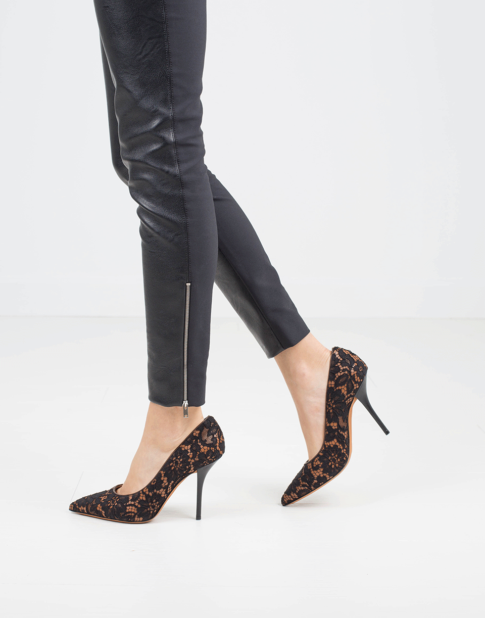 GIVENCHY-Lace Over Leather Pump-