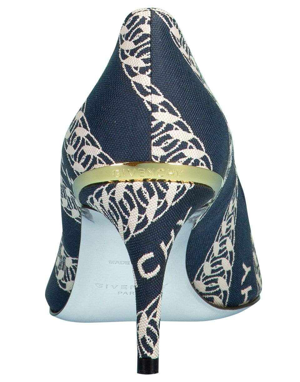 GIVENCHY-Logo Chain Canvas M-Pump-