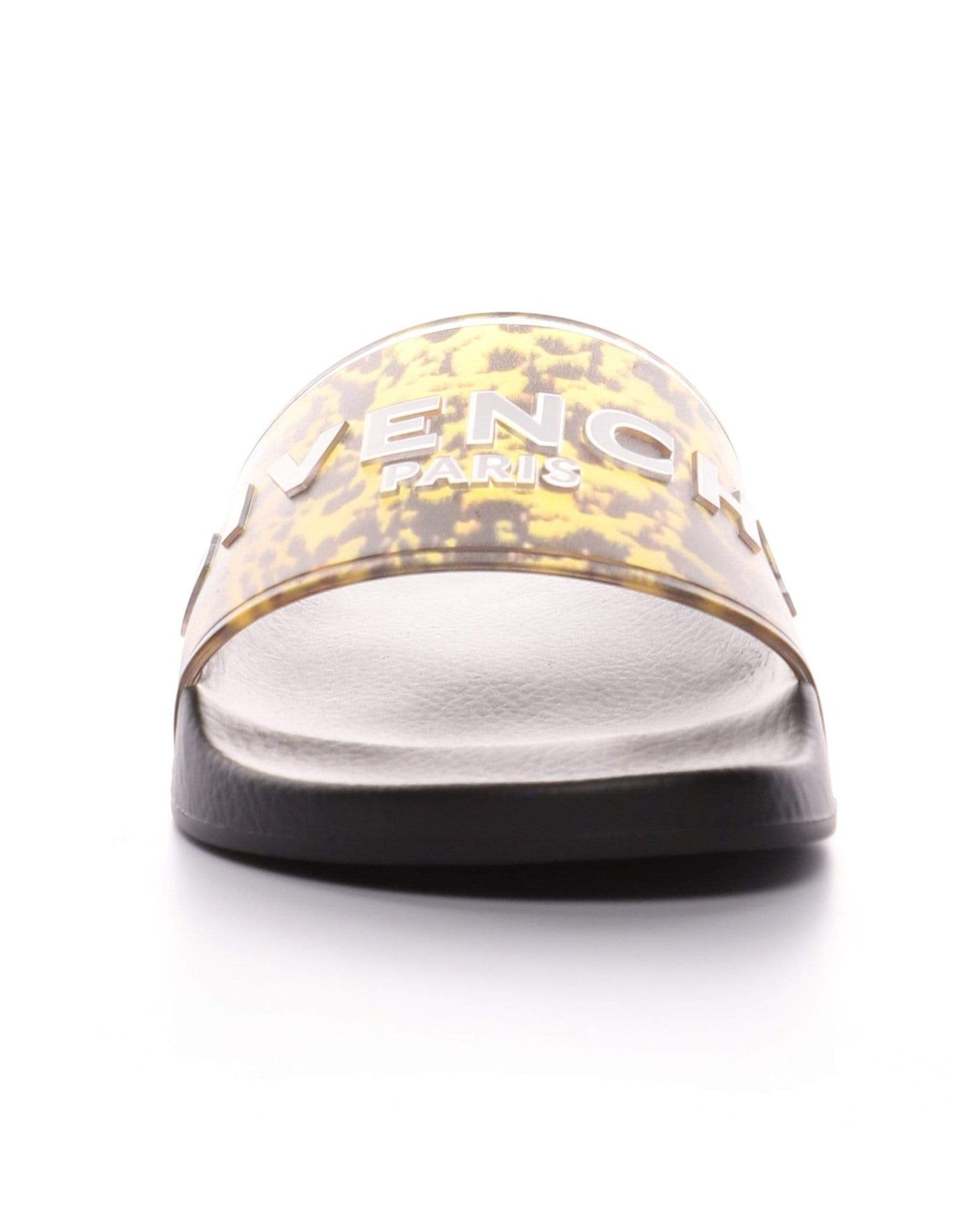 GIVENCHY-Black and Yellow Marble Print Slide-