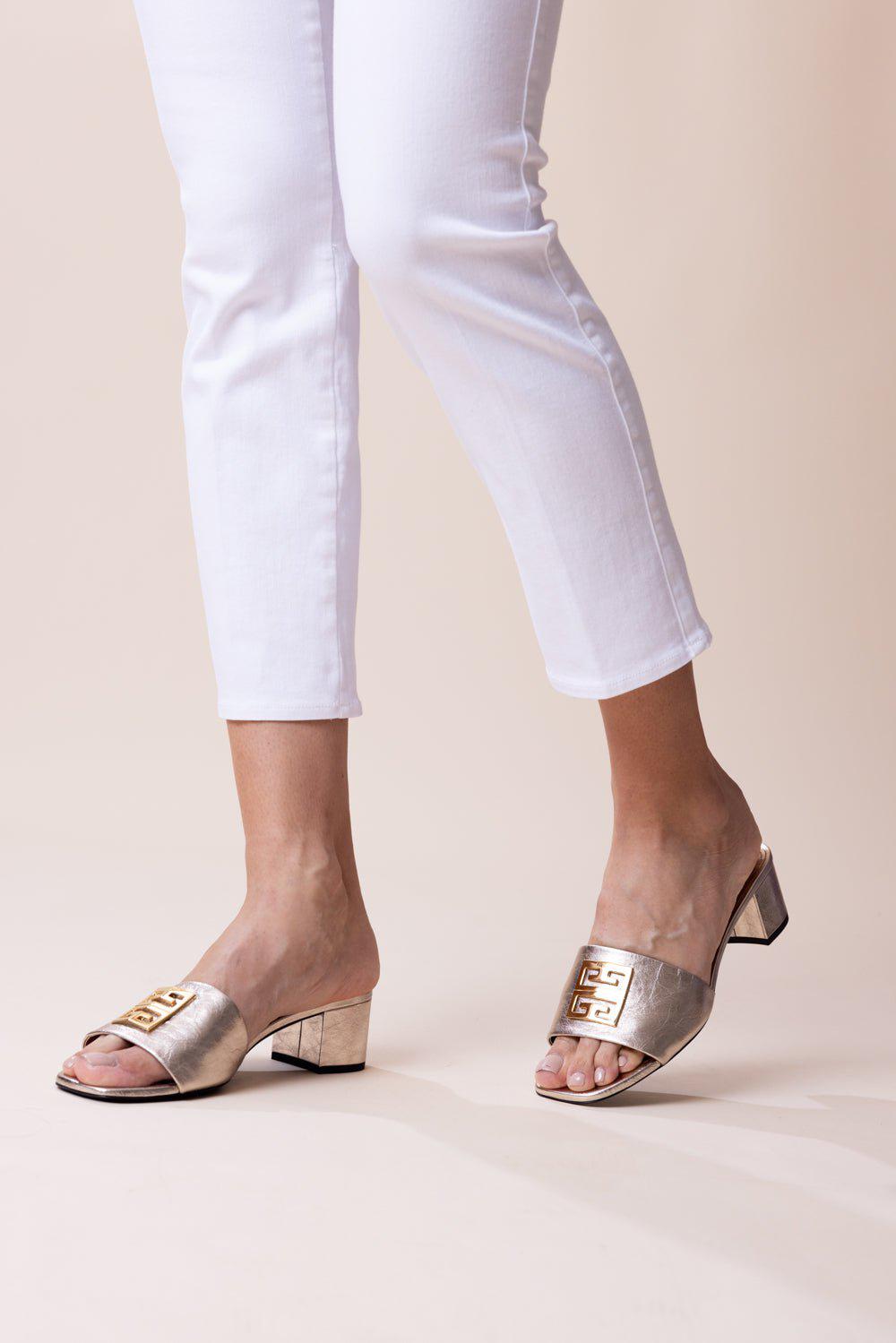 GIVENCHY-4G Mule - Dusty Gold-