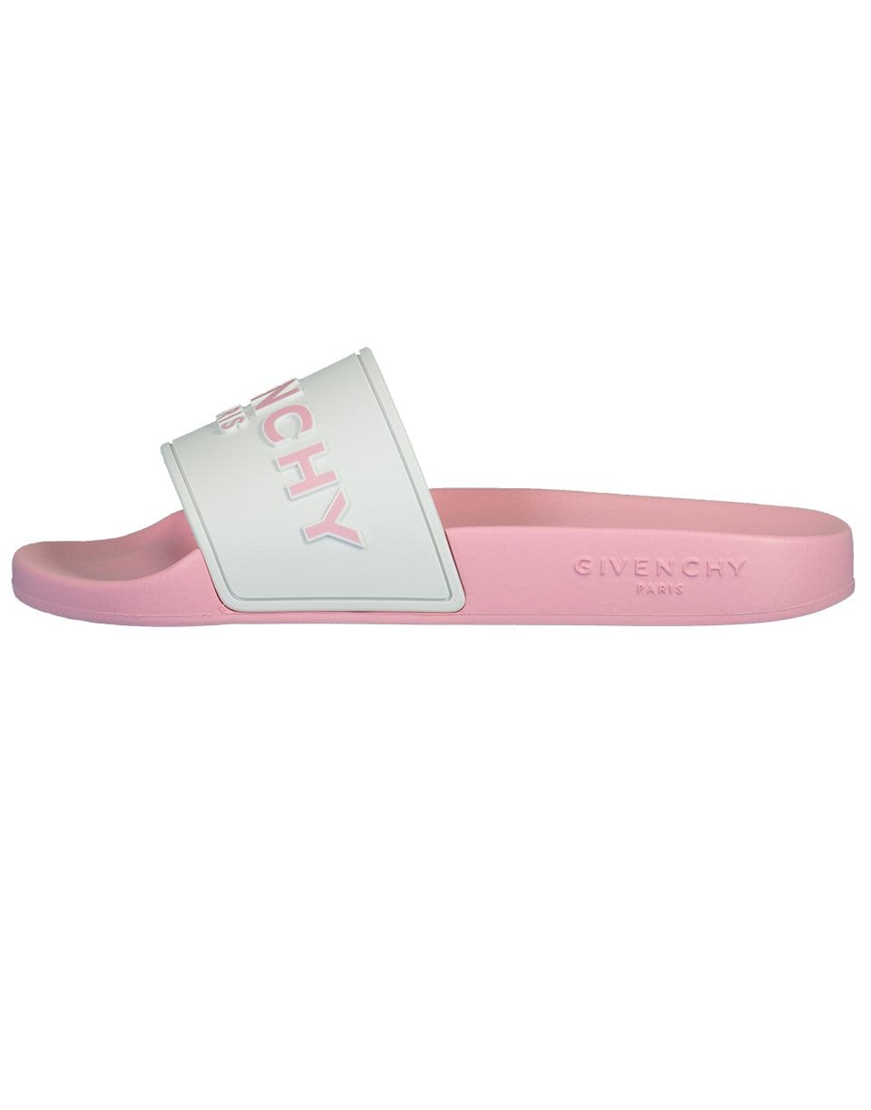 GIVENCHY-Pink Givenchy Logo Slip-On Slide-