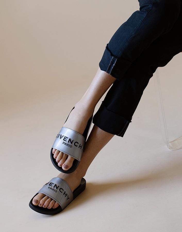 GIVENCHY-Logo Rubber Sandal Slide-