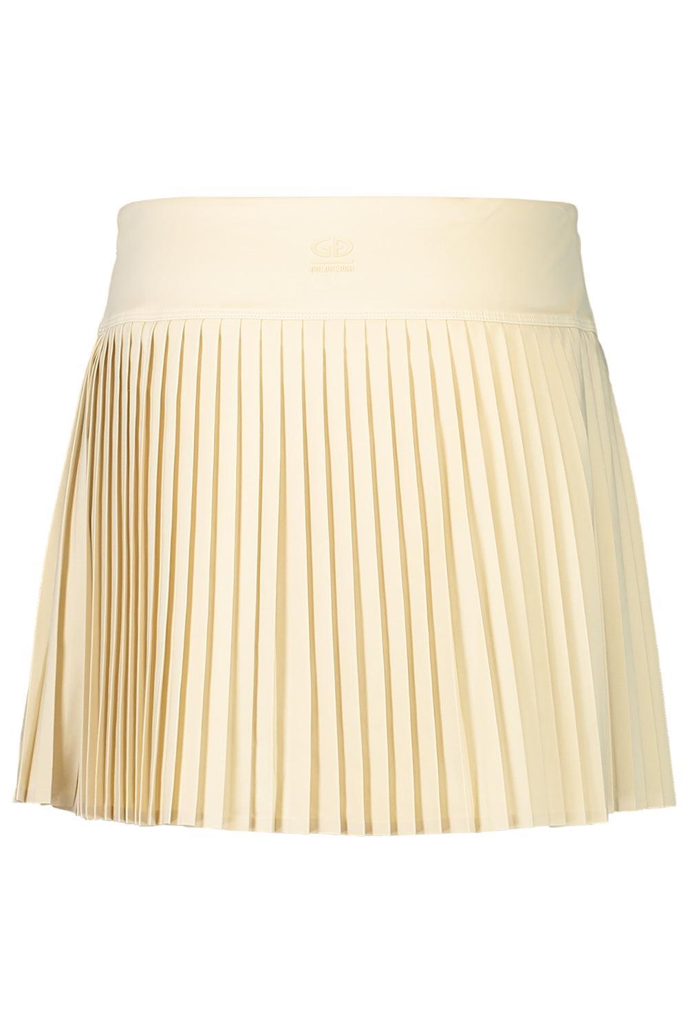 Plissé Skirt - Champagne-CREAM-XS-CLOTHINGSKIRTMINI-GOLDBERGH