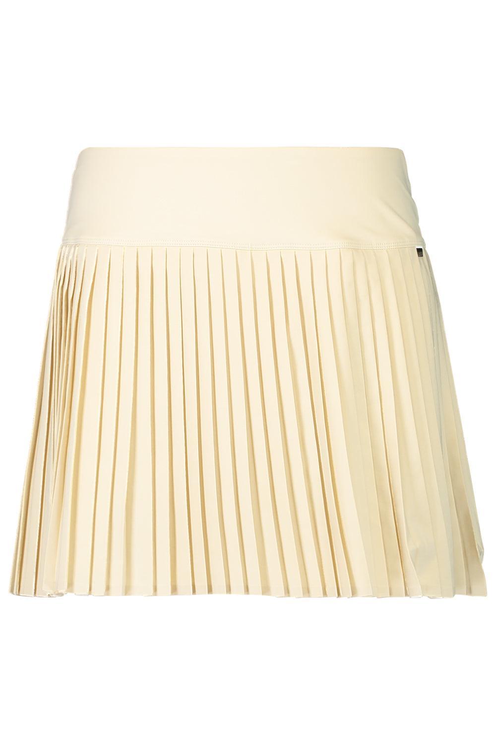 Plissé Skirt - Champagne-CREAM-XS-CLOTHINGSKIRTMINI-GOLDBERGH