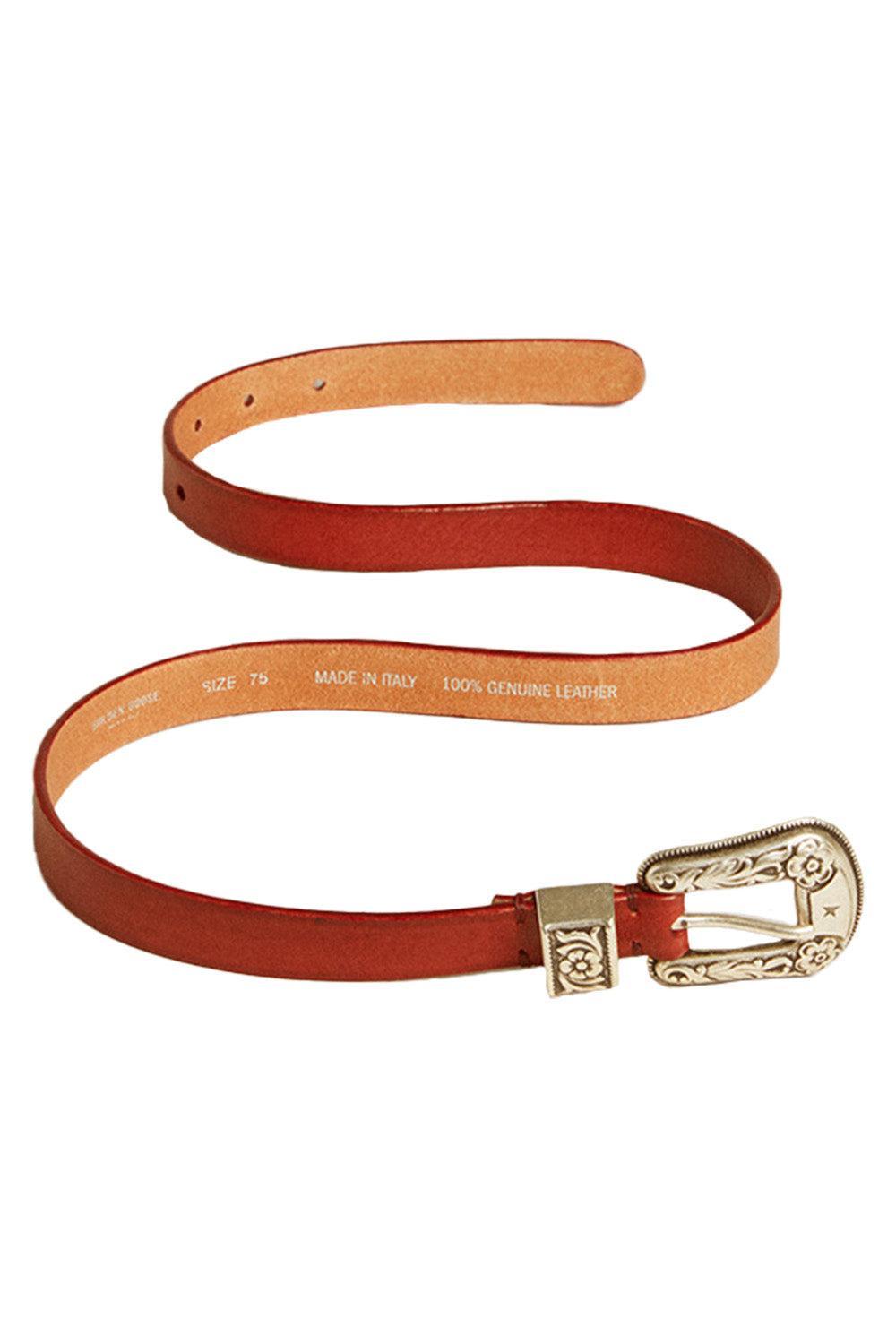 Lace Washed Belt-CHERRY-70-ACCESSORIEBELTS-GOLDEN GOOSE