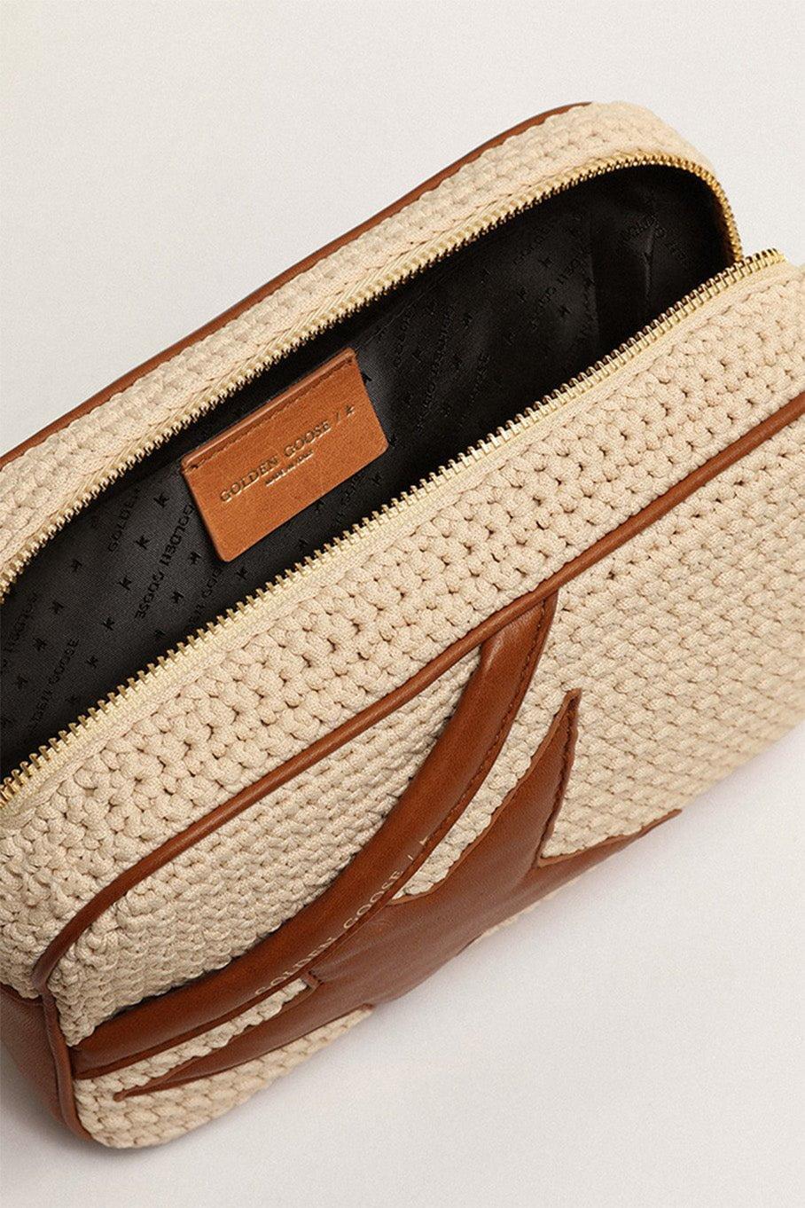 GOLDEN GOOSE-Star Crochet Bag-BGE/BRN